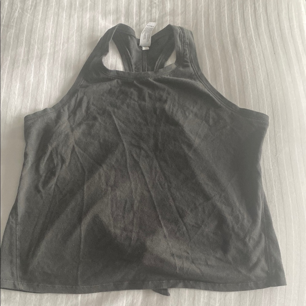 Yogalicious Black Sleeveless Backless Tank Top